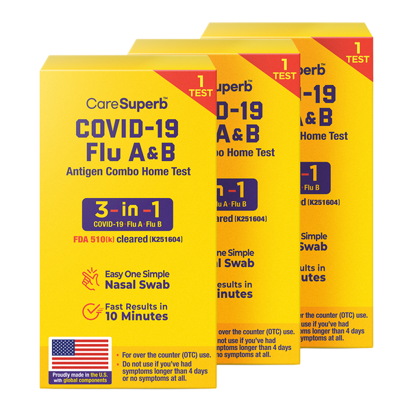 CareSuperb™ COVID-19 / Flu A&B Antigen Combo Home Test - 1 Test/kit