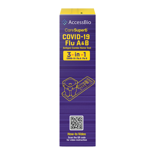 CareSuperb™ COVID-19 / Flu A&B Antigen Combo Home Test - 2 Tests/kit