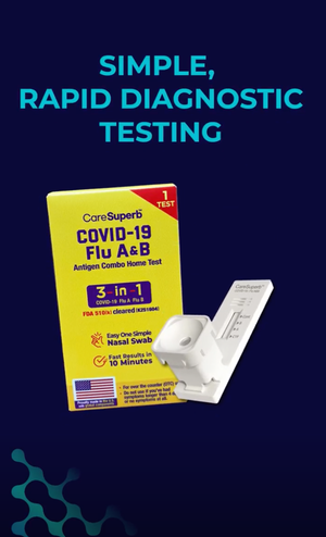 CareSuperb™ COVID-19 / Flu A&B Antigen Combo Home Test - 2 Tests/kit